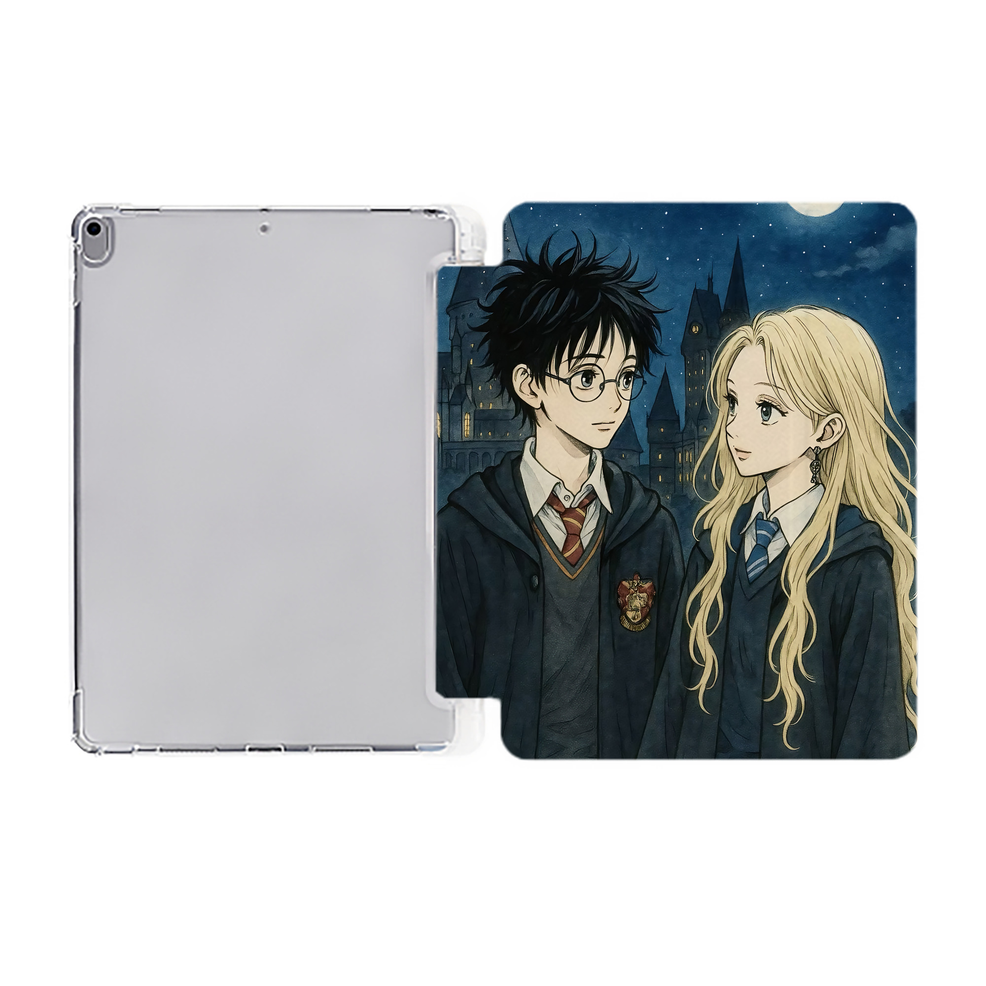 （画像用） Harry Potter ハリー・ポッターシリーズ IPad ケース ペン収納付き 三つ折りスタンド PUレザー×シリコン 対応機種9.5/10.5/10.9インチ